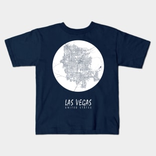 Las Vegas, Nevada, USA City Map - Full Moon Kids T-Shirt